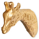 KidsDepot wandhaak in de vorm van een giraffe uitgevoerd in een glanzende gouden kleur.
