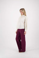 Zusss broek met naad - aubergine