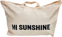 Winkeltje van Anne shopper sunshine in creme canvas met zwarte tekst