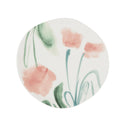Rond porseleinen Urban Nature Culture bord good morning flower met bloemmotief en gouden rand.