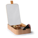 HKliving spiegel box van bruin hout met glazen spiegel