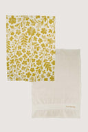 Zusss keukenset bloemen in de kleuren oker en creme