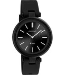 Zwarte OOZOO smartwatch Q00407 met stalen kast en rubberen band