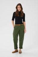 Cream broek katoen - rifle green