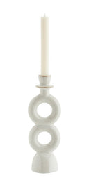 Madam Stoltz kandelaar in off-white keramiek, 30 cm hoog