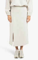 YAYA rok in chalk grey met een midi lengte en een split aan de voorzijde.