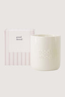 Zusss geurkaars good mood in wit glas met tekst