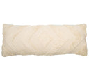 Een rechthoekig kussen van het merk MrsBloom in de kleur creme/wit