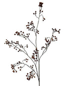 Bruine kunsttak berry met besjes en een flexibele steel van 120 cm lang