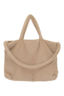 Zusss shopper fur uitgevoerd in zacht imitatiebont in creme, beige en roze tinten