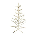Kerstboom gemaakt van crèmekleurig katoen over metaaldraad, 63 cm hoog.