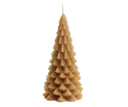 Decoratieve kerstboomkaars van Rustik Lys in de kleur fudge, 20 cm hoog.
