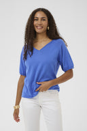 Gebreid shirt van Cream in de kleur blauw