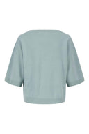 Zusss vestje fijngebreid - grijs/blauw