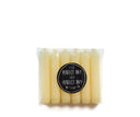 Set van 6 dinerkaarsjes in de kleur pale banana van het merk Rustik Lys