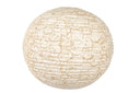 MrsBloom papieren lamp xl - naturel, een ronde lampenkap van papier met gouden accenten