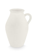 vtwonen vaas van wit terracotta met een karakteristiek oor