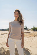 Zusss gebreide top - zand