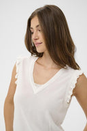 Cream top in de kleur Snow White