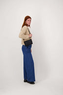 Zusss schoudertas met flap - zwart