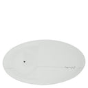 Ovaal Bastion Collections bord met de tekst lovely day in zwart op een witte achtergrond.