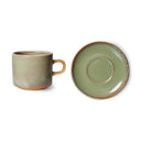 HKliving kop en schotel chef ceramics - mosgroen