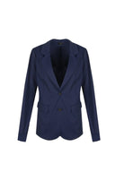 Donkerblauwe G-maxx travel blazer met reverskraag en knoopsluiting