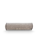 vtwonen kussen chambray rol in zwart en creme/wit met een ronde vorm