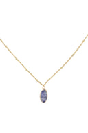 Zusss ketting met steentje - donkerblauw
