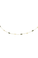 Zusss ketting in goudkleur met natuursteen kraaltjes