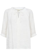 Cream blouse linnen - wit