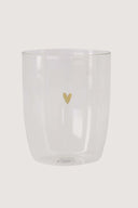 Zusss drinkglas hartje van transparant glas