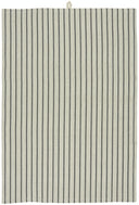 Ib Laursen theedoek in beige met zwarte strepen