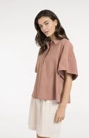 YAYA blouse oversized - oud roze