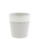 Stijlvolle beker van Bastion Collections met mosaic design in wit, zwart en titaan