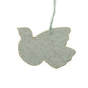 MrsBloom hanger in de vorm van een vogel in grijs papier met gouden rand