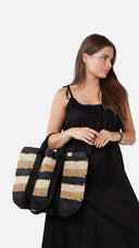 Barts shopper kaven - naturel/zwart