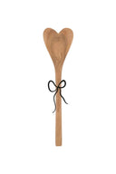 Zusss lepel van naturel hout met hartvorm