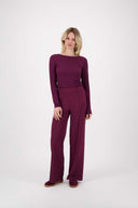 Zusss broek met naad - aubergine