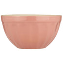 Een ronde Ib Laursen schaal in de kleur Coral Almond met de karakteristieke Mynte-ribbelstructuur.
