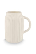 vtwonen vaas in terracotta met crème afwerking