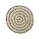 Ronde HKliving badmat in beige kleur