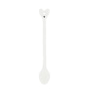 Witte Bastion Collections lepel met een hartvormig handvat en een klein zwart hartje