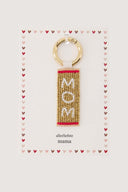 Zusss sleutelhanger mom met zandkleurige kralen en goudkleurige ring