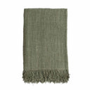 Original Home plaid in de kleur groen met franjes