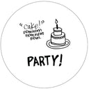 Label-R muurcirkel party in wit en zwart met een diameter van 28 cm