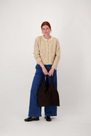 Zusss schoudertas suede - bruin