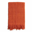Terracotta plaid van Original Home met franjes