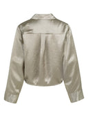 YAYA blouse satijn - beige/bruin