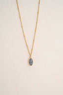 Zusss ketting met steentje - donkerblauw